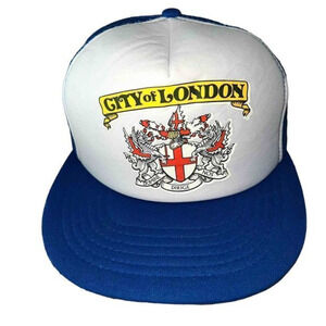 Vintage City of London Foam Mesh snapback Trucker hat‎